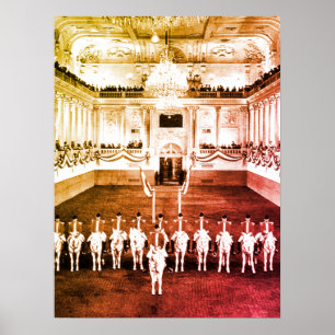 Vintages Österreich Wien Spanische Reitschule Poster