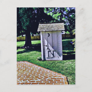 Vintages Outhouse aus Harry Trumans Kindheit Postkarte