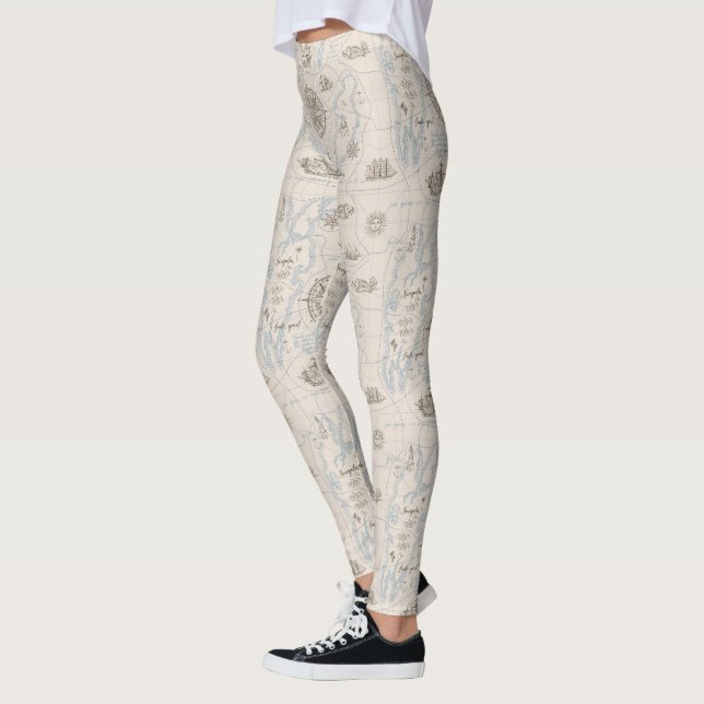 Vintages Ozeandiagramm Leggings (Links)