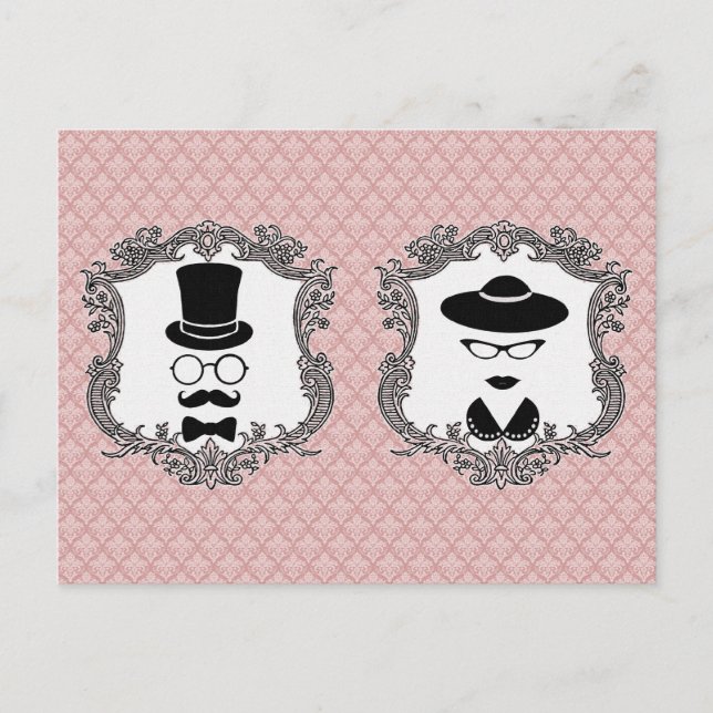 Vintages Paar Postkarte (Vorderseite)
