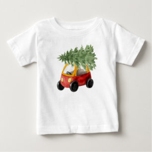 Vintages Pädagoge mit rotem und gelbem Gelb mit We Baby T-shirt