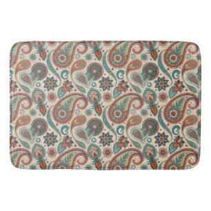 Vintages Paisley in Aquamariner Creme Badematte