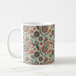 Vintages Paisley in Aquamariner Creme Kaffeetasse