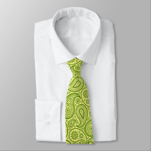 Vintages Paisley-Muster grün und gelb Krawatte
