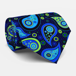 Vintages Paisley-Muster in Blau Krawatte
