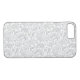 Vintages Paisley-Muster in Weiß und Hellgrau Case-Mate iPhone Hülle (Rückseite (Horizontal))