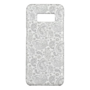 Vintages Paisley-Muster in Weiß und leicht Grau Case-Mate Samsung Galaxy S8 Hülle
