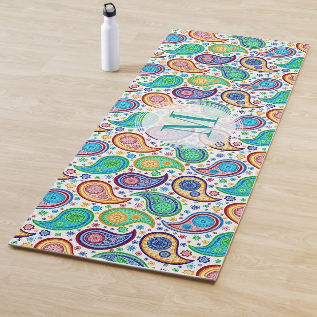 Vintages Paisley-Muster Yogamatte (Beispiel)