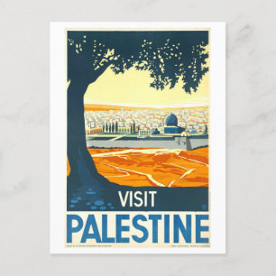 Vintages Palästina-Reiseplakat Postkarte