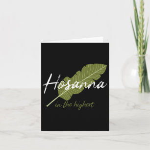 Vintages Palm Sonntagsfest Hosanna im höchsten Chr Karte