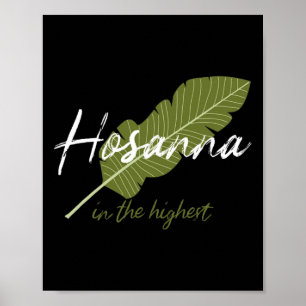 Vintages Palm Sonntagsfest Hosanna im höchsten Chr Poster