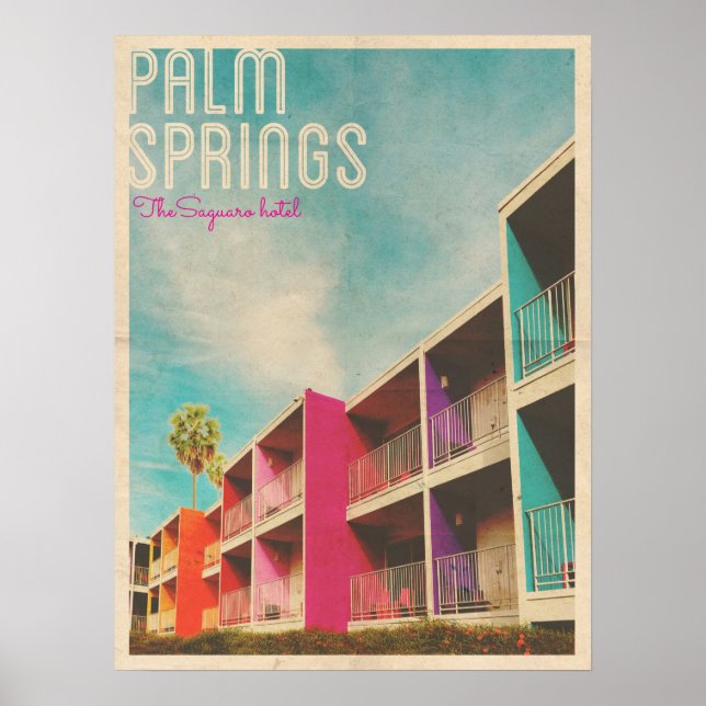 Vintages Palm Spring Hotel Poster (Vorne)
