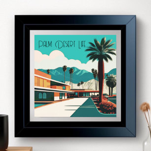 Vintages Palm Springs Watercolor Hotel Poster