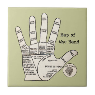 Vintages Palmlesen Fliese