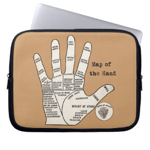 Vintages Palmlesen Laptopschutzhülle