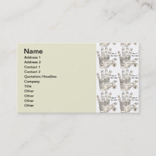 Vintages Palmlesen Visitenkarte