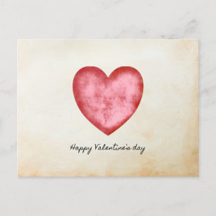 Vintages Paper Happy Valentines Day Heart Feiertagspostkarte
