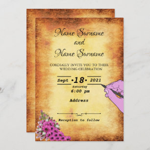 Vintages Papier Einladung