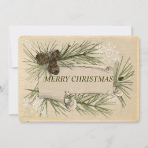 Vintages Papier, Feiertag, Weihnachten, nach Maß Feiertagskarte