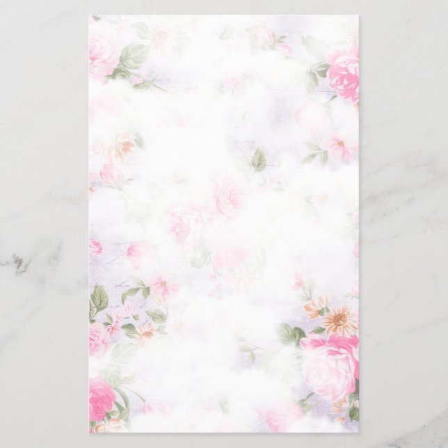 Vintages Papier für Blumenbearbeitung (Vorne)