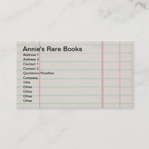 Vintages Papier Visitenkarte