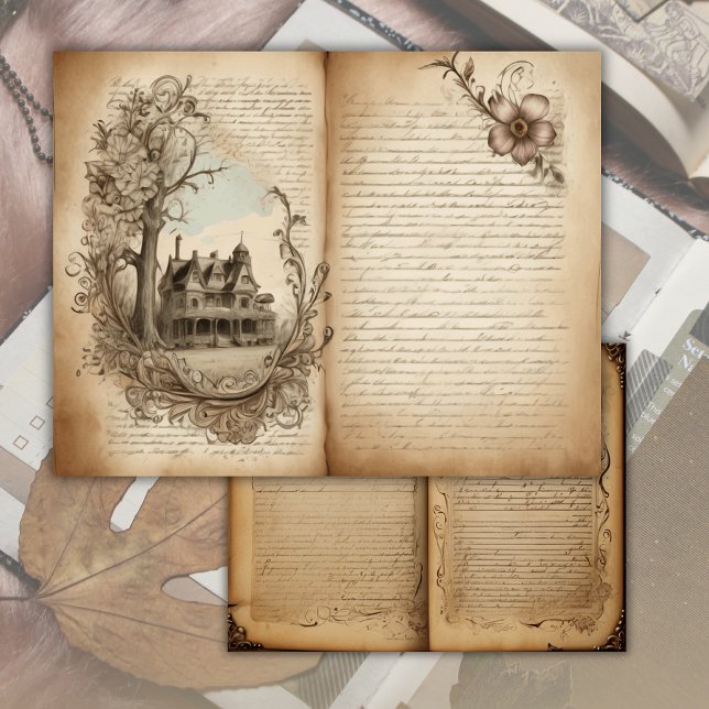 Vintages Papierblatt für die alte Buchseite (Von Creator hochgeladen)