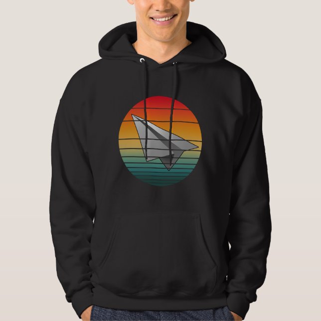 Vintages Papierflugzeug Hoodie (Vorderseite)
