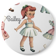 Vintages Papierpuppbild mit Kleidern Personalisier