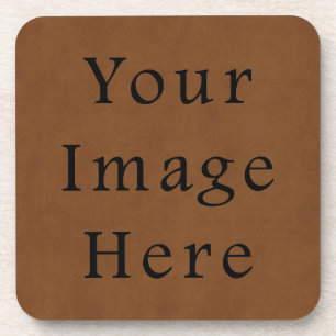 Vintages Papiertuch aus gebranntem Braunleder Untersetzer