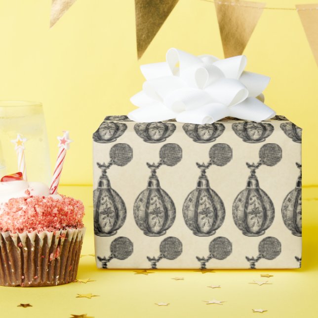 Vintages Parfüm-Atomizer Geschenkpapier (Geburtstagsparty)