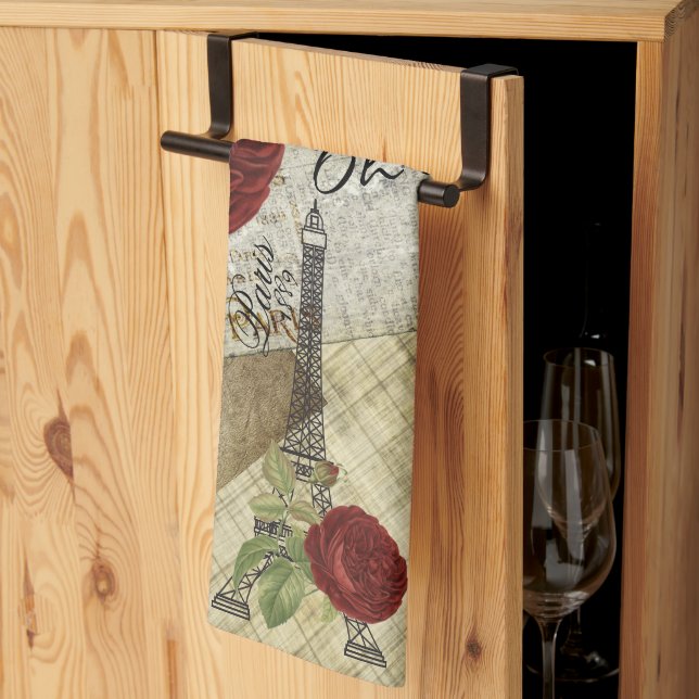 Vintages Paris-Design Geschirrtuch (Drittel gefaltet)