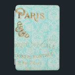 Vintages Paris-Gold-Design iPad Mini Hülle<br><div class="desc">Vintages Paris Gold Design. Künstler: Jennifer Goldberger. Bild-ID: 112337D.</div>