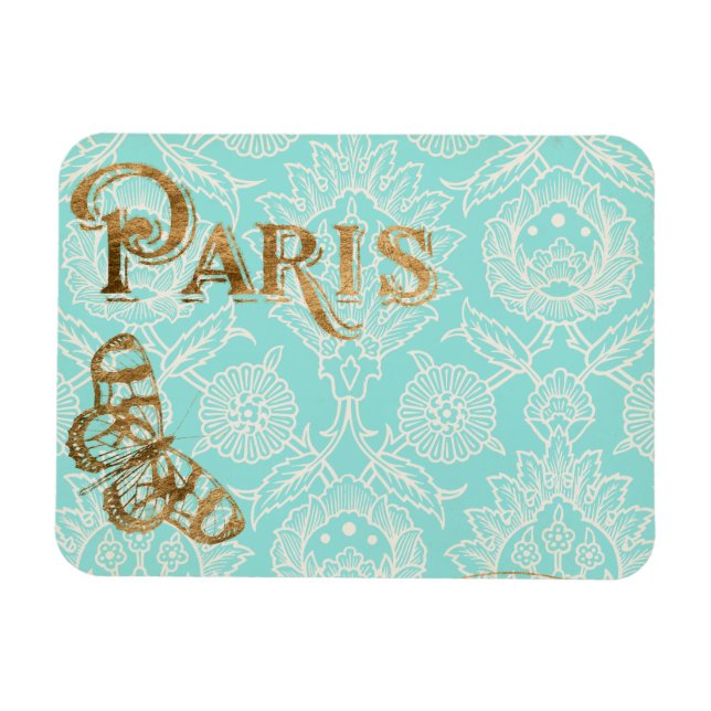 Vintages Paris-Gold-Design Magnet (Horizontal)