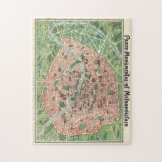 Vintages Paris-Kartenpuzzlespiel Puzzle