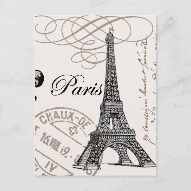Vintages Paris...Postkarte Postkarte (Vorderseite)
