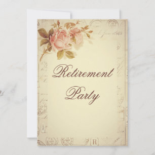 Vintages Paris Postmarks Chic Rose Rente Einladung