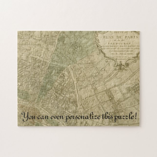 Vintages Paris-Sammlungs-Puzzlespiel-Spiel Puzzle (Horizontal)