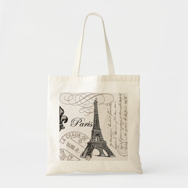 Vintages Paris... Tote-Tasche Tragetasche (Vorne)