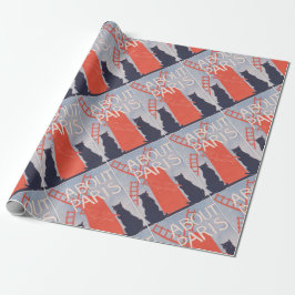 Vintages Pariser Buchcover Geschenkpapier