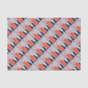 Vintages Pariser Buchcover Seidenpapier