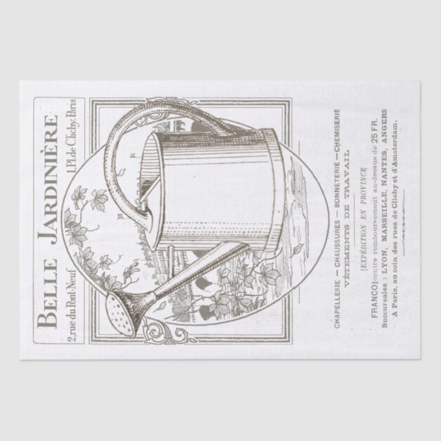 Vintages Pariser Gartenposter Seidenpapier (Vorderseite)
