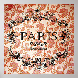 Vintages Pariser Marktplakat Poster