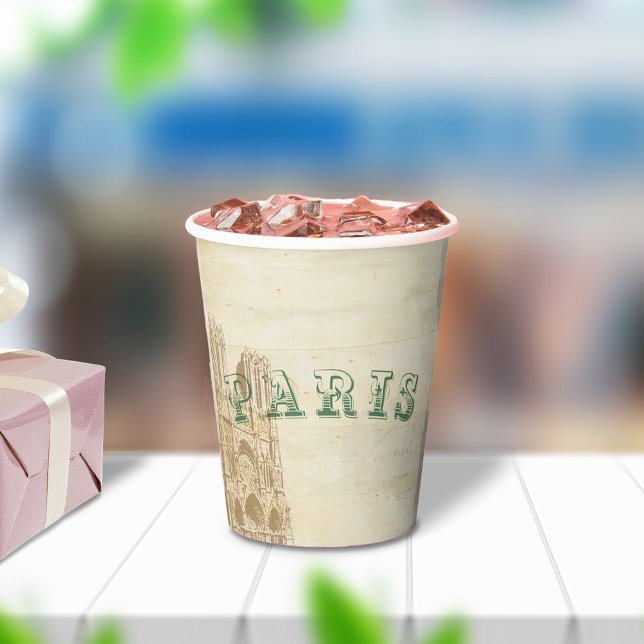 Vintages Pariser Party Pappbecher (Von Creator hochgeladen)