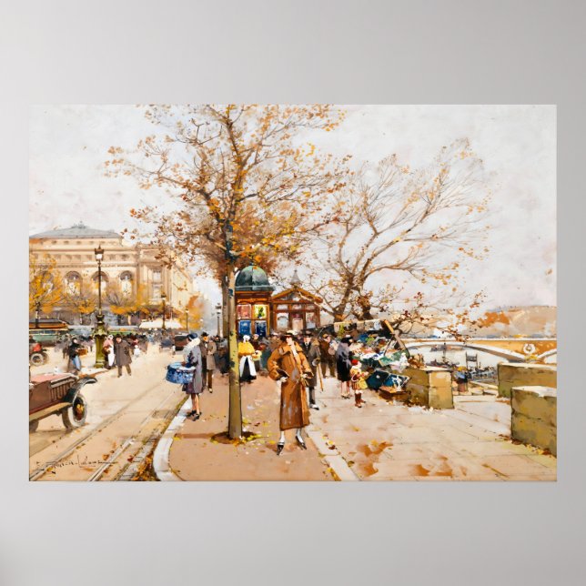 Vintages Pariser Poster: Place du Châtelet Poster (Vorne)