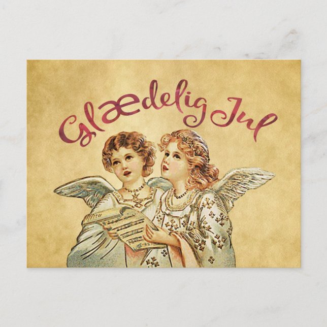 Vintages Parlament Weihnachten Dänische Grüße (Vorderseite)