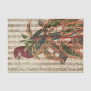 Vintages Parrot und tropische Blätter Seidenpapier