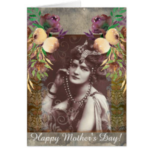 Vintages Party Girl on Viktorianisch Tapestry