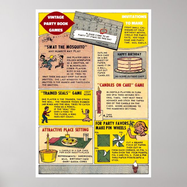 Vintages Party - Kunstdrucken Poster (Vorne)