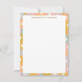 Vintages Pastel Hexagon Blume Muster Personalisier Mitteilungskarte