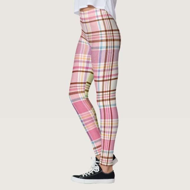 Vintages Pastel Kariert Classic Springtime Muster Leggings (Links)
